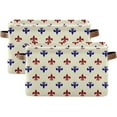 thumbnail image 2 of Storage Basket Mardi Gras Foldable Canvas Laundry Baskets Bin Waterproof Inner Layer with Sturdy Handles for Toy Nursery Blanket Clothes 1 Pack, 2 of 7