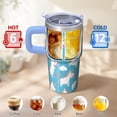 thumbnail image 6 of 20OZ Unicorn Themed Travel Tumbler with Handle and Comfort Grip Straw Double Wall Stainless Steel Insulated Coffee Mug Cup Great Presents for Women Mom Friends on Birthday Christmas Thanksgiving, 6 of 6