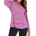 thumbnail image 1 of Chemise à Manches Longues Col Rond Couleur Unie pour Femmes, 1 of 7