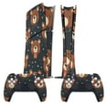 thumbnail image 2 of Skin Sticker for PS5 Slim Standard Disc Digital Edition Console and Controllers Decals for Playstation 5 (Dark Cute Bear Pattern,PS5 Disc Edition), 2 of 5