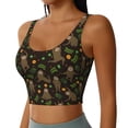 thumbnail image 2 of Rateoe Sloth Doing Yoga Print Womens' Sports Bras Scoop Neck Sports Vest- Padded U Back Seamless High Impact Support, 2 of 7