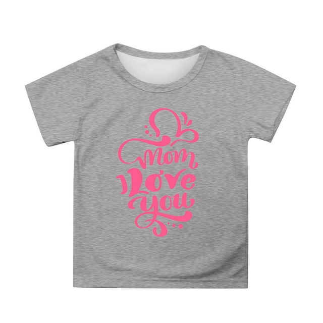 Bouquet Cute Printed Girls' Solid Color Casual Top