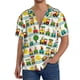 thumbnail image 1 of Fotbe Train With Animals Camisa Estampada de Manga Corta para Hombre, Casual de Verano, Estilo Playero, Sin Arrugas-Medium, 1 of 5