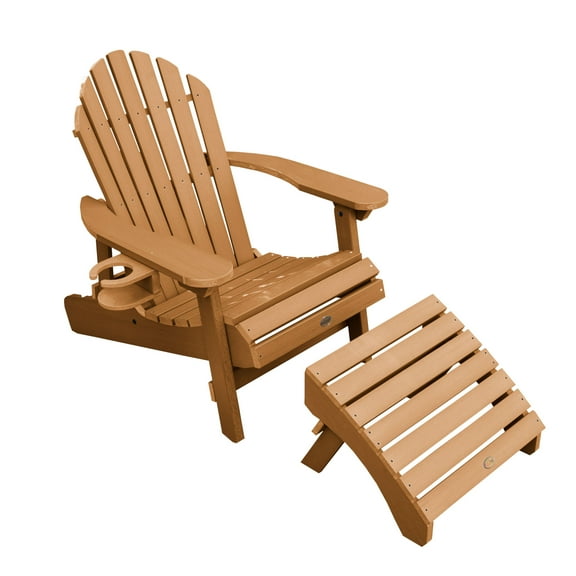 highwoodÂ® Hamilton Folding & Reclining Adirondack/Ottoman/Cup Holder