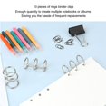 thumbnail image 3 of 10Pcs, Stainless Steel Book Rings for Notebook, Photo Album, Scrapbook, 6 Hole, 20 Hole, 26 Hole, 30 Hole Inner Core with 19mm Pitch, Split and Connect Easily, 3 of 7