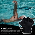thumbnail image 6 of Viveous Webbed Swim Silicone Swimming Hand Fins Diving Supplies Unisex Black, 6 of 10