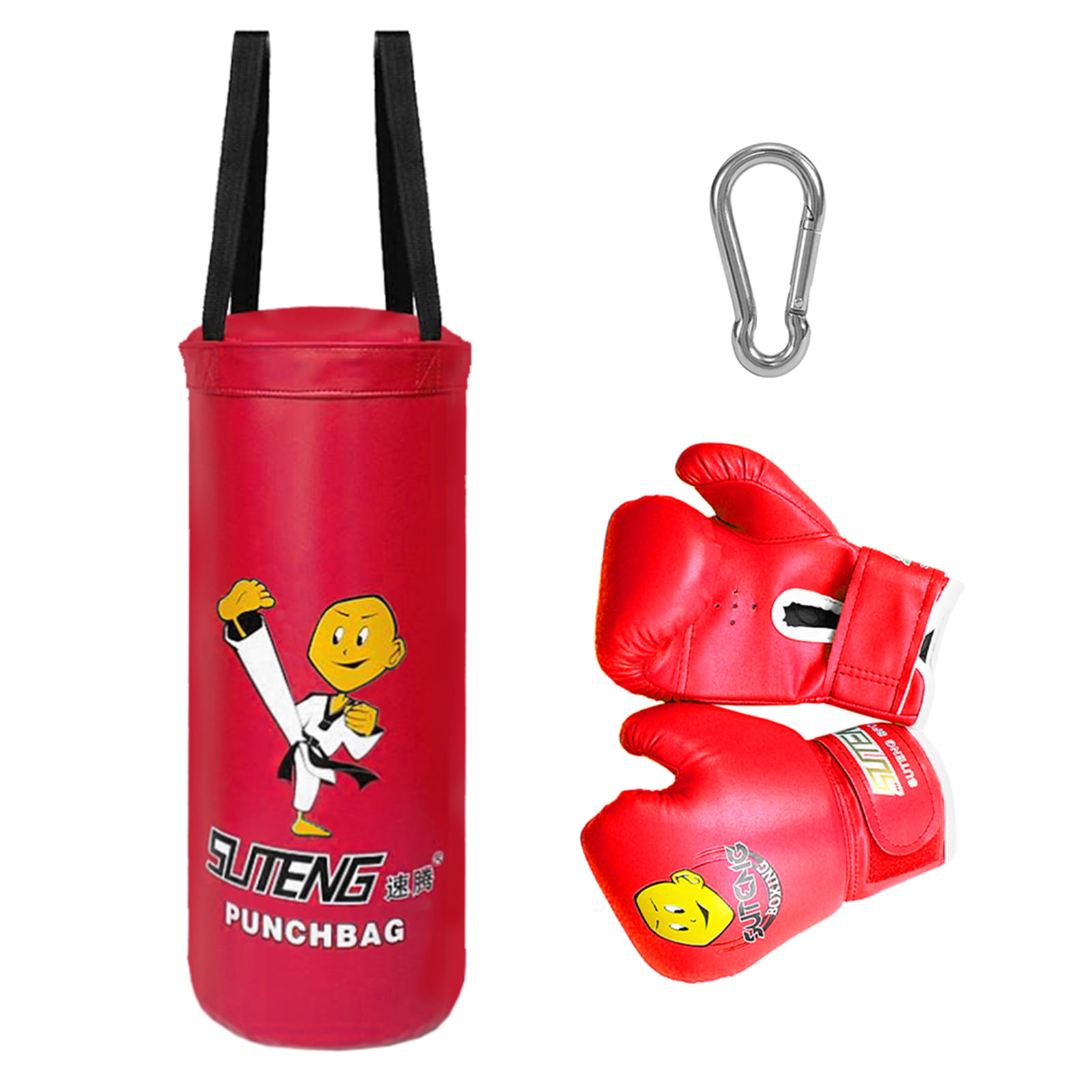 Youth Kids 8 Oz Boxing Gloves Premium PU Kickboxing Pouching Bag Mitts Red 