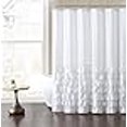 thumbnail image 3 of VCNY Home Rideau de Douche à Volants Melanie, 72x72, Blanc, 3 of 3
