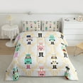 thumbnail image 2 of Castle Fairy 2-Piece Twin Size Comforter Set - Nutcracker Plaid Christmas Print, 2 of 8