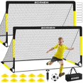 thumbnail image 1 of Juego de porterías de fútbol BORNEW Kids de 6 x 4 pies con balón de fútbol y accesorios, 1 of 7