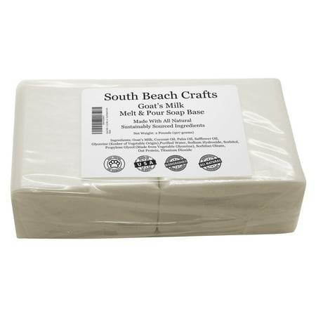 Goats Milk - 2 Lbs Melt and Pour Soap Base - South Beach (Best Goat Milk Soap For Face)