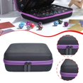thumbnail image 1 of Bolsa para dados, estuche para dados, organizador portátil con asa, accesorios, capacidad para 70 dados poliédricos, caja de almacenamiento multiusos Púrpura, 1 of 8
