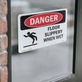 thumbnail image 4 of Floor Slippery When Wet OSHA Danger Vinyl Decal Label 10 Inch x 7 Inch - 10 Pack, 4 of 6
