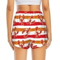 thumbnail image 2 of Lsque Red Lobster Printed Women's Running Shorts with Liner Pockets,Elastic Quick Dry Workout Athletic Gym Yoga Shorts,Womens High Waist Shorts-XX-Large, 2 of 9