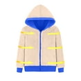 thumbnail image 5 of HomeDM Boys Girls Full Zip Up Sweatshirts Winter Warm Sherpa Lined Cozy Hoodie Sweatshirt Fleece Casual Fall Outerwear Unisex Kids Teens Sweatshirts, Blue Size 18-24 Months, 5 of 9