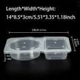 thumbnail image 3 of Portable Reusable Two Compartment Condiment Container. Handy For Take Along Use. Keeps Condiments Separate. Durable And Practical. Ideal For Outings And Journeys. Leak Proof Lunch Containers Bread, 3 of 7
