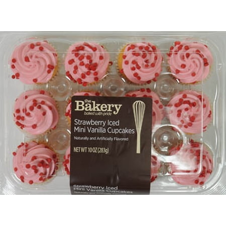 The Bakery at Walmart Mini Strawberry Cupcakes, 12 ct, 10 oz