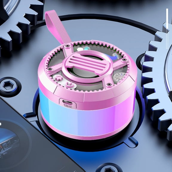 Mini Wireless Bluetooth Speaker, Portable Compact Bass Speaker with Dynamic RGB Lights, Waterproof Stereo, Smart Double Connections and Bluetooth 5.3, for Home, Camping & Outdoor