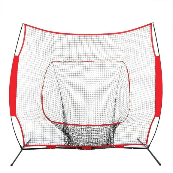 7 x 7' Baseball Softball Practice Net Hitting Pitching Batting Catching With Bag