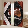 thumbnail image 2 of jejeloiu American Rugby Theme Black Out Curtains,Football Sport Game Curtains Pack of 2 (42x63 Each) For Ball Gamer, 2 of 6