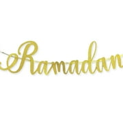 Ramadan Gold Glitter Banner (1ct)