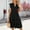 Black, variant on Women Casual Fashion Solid Color V Neck Short Sleeve Shirt Dress Women Casual Summer Short Casual Dress Dresses for Young Women Loose Dress for Women Summer Wrap Dress Dresses for Women Casual Long