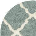 thumbnail image 6 of SAFAVIEH Daley Geometric Plush Shag Area Rug, Seafoam/Ivory, 6' x 6' Round, 6 of 9