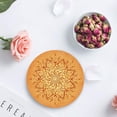thumbnail image 3 of FMSHPON Mandala Set of 8 Round Coaster for Drinks, Absorbent Ceramic Stone Coasters Cup Mat with Cork Base for Home Kitchen Room Coffee Table Bar Decor, 3 of 5