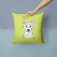 thumbnail image 2 of Caroline's Treasures BB1288PW1414 Checkerboard Lime Green Westie Canvas Fabric Decorative Pillow , 14Hx14W, multicolor, 2 of 4