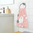 thumbnail image 6 of Pink Old English Sheepdog Bath Hand Towel Soft Cotton Highly Absorbent Fingertip Towels for Bathroom Beach Kitchen Sports Gym Yoga Travel (2-Pieces Towel Sets, 28x16 inch), 6 of 7