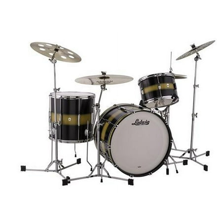 Ludwig L6123LXU2 Club Date "Vintage" Series 3-piece Shell Pack - Black Gold Duco Finish