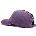 thumbnail image 2 of XIAOCHA Men's Solid Washed Baseball Cap Adjustable Hat Band Baseball Hats Farm Dad Caps,Purple, 2 of 5