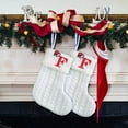 thumbnail image 5 of OAVQHLG3B 7.8 inch Mini Cute Knit Initial Embroidered Christmas Stocking Personalized Initial Christmas Stocking Family Holiday Xmas Party Decor Christmas Decorations, 5 of 5