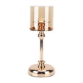 thumbnail image 1 of Candlestick, Champagne Gold Iron Glass Romantic Ambience Candle Holder  For Cafe, 1 of 8