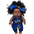 thumbnail image 1 of Black Baby Dolls For 3 Years Old Girls Reborn Baby Toy Doll Washable Real Looking Baby Dolls 8in American African Girl Baby Doll, 1 of 3