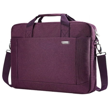 RKXQT Women's Expandable Waterproof Large Capacity Business Briefcase 17 17.3 Inch Messenger Bag Sleeve, Purple, 1-Piece