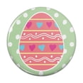 thumbnail image 1 of Cute Easter Egg Pink with Hearts Pinback Button Pin, 1 of 4