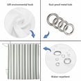 thumbnail image 5 of Sage Green Stripe Waterproof Fabric Shower Curtain,Geometric Grey White Vertical Striped Waterproof Fabric Shower Curtain for Bathroom Curtains Bathtubs Shower Curtains with 12 Hooks Standard 60x72, 5 of 8