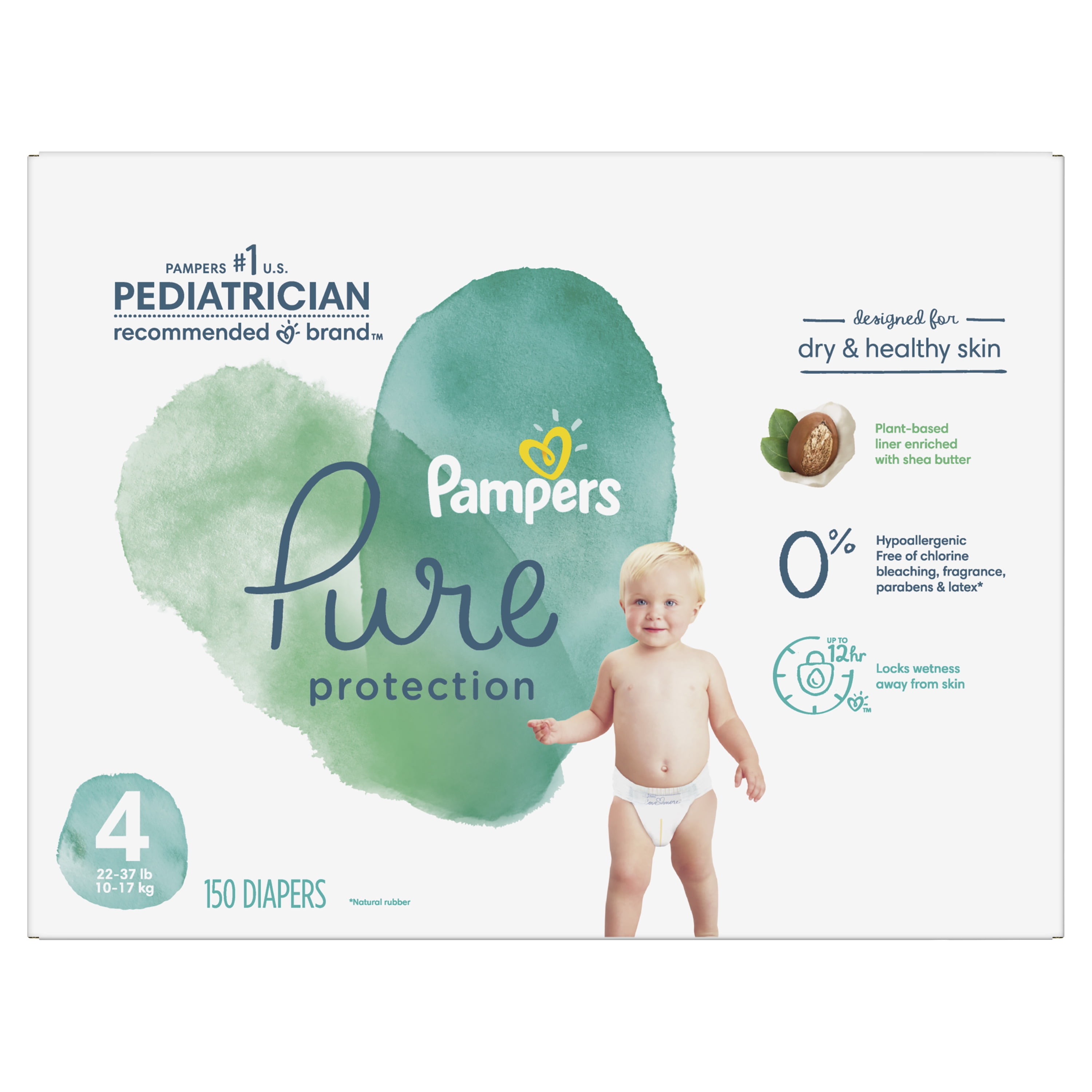 walmart pampers pure size 4
