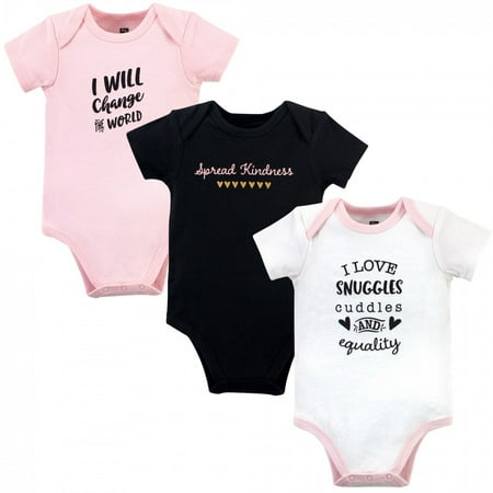 UPC: 0660168165289 | Hudson Baby Infant Girl Cotton Bodysuits  Spread Kindness  3-6 Months