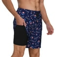 thumbnail image 3 of Goofa Bone And Star For American Printed Men's Swim Trunks Board Shorts Quick Dry Mens Swimming Trunks with Compression Liner,Breathable Fit Hawaii Beach Shorts-XX-Large, 3 of 9
