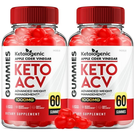 (2 Pack) Ketologenic ACV Keto Gummies Advanced Weight Loss, Ketologenic Keto Apple Cider Vinegar Gummies 1000MG, Ketologenic Keto+ACV Folic Acid Vitamin B12 (120 Gummies)
