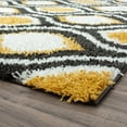 thumbnail image 5 of Bliss Rug Geometric Indoor Shag Rug for Living Room, Bedroom, Kids Room |Yellow/White, 5' x 8' (5'3''x7'3''), 5 of 8