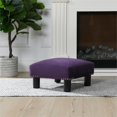 thumbnail image 3 of Jennifer Taylor Accueil Jules Carré Accent Pouf Pouf Violet, 3 of 9