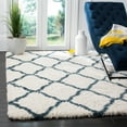 thumbnail image 3 of SAFAVIEH Hudson Aline Geometric Shag Area Rug, Ivory/Grey, 7' x 7' Round, 3 of 6