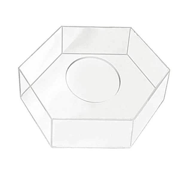 Clear Acrylic Fillable Cake Stand Cake Riser Cake Tier,Hexagon Cake