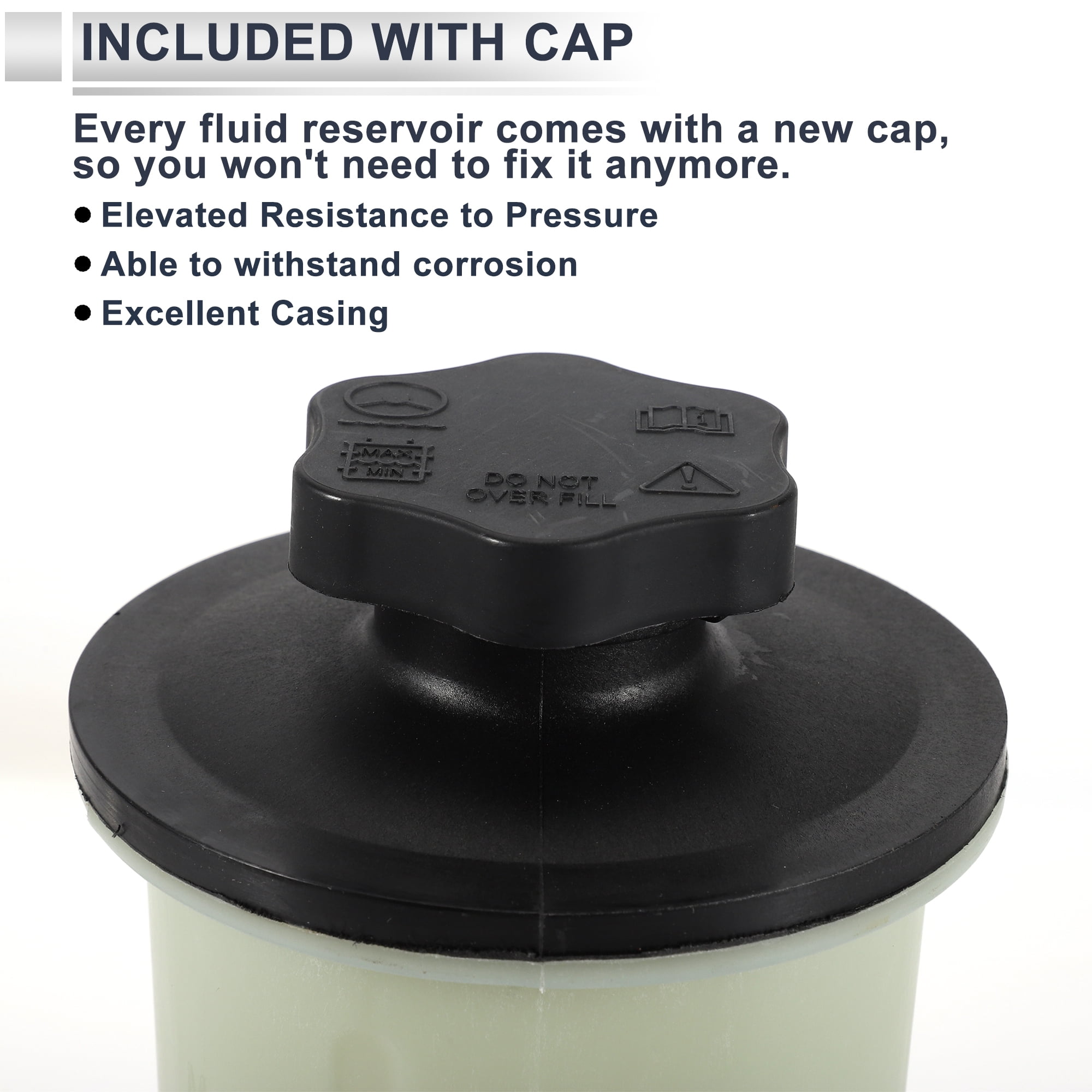 Unique Bargains Power Steering Reservoir for Ford F-150 2004-2008 Automotive Power Steering Tank 1 Pcs