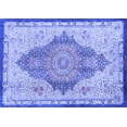 thumbnail image 1 of Ahgly Company Machine Washable Indoor Rectangle Persian Blue Traditional Area Rugs, 6' x 9', 1 of 4