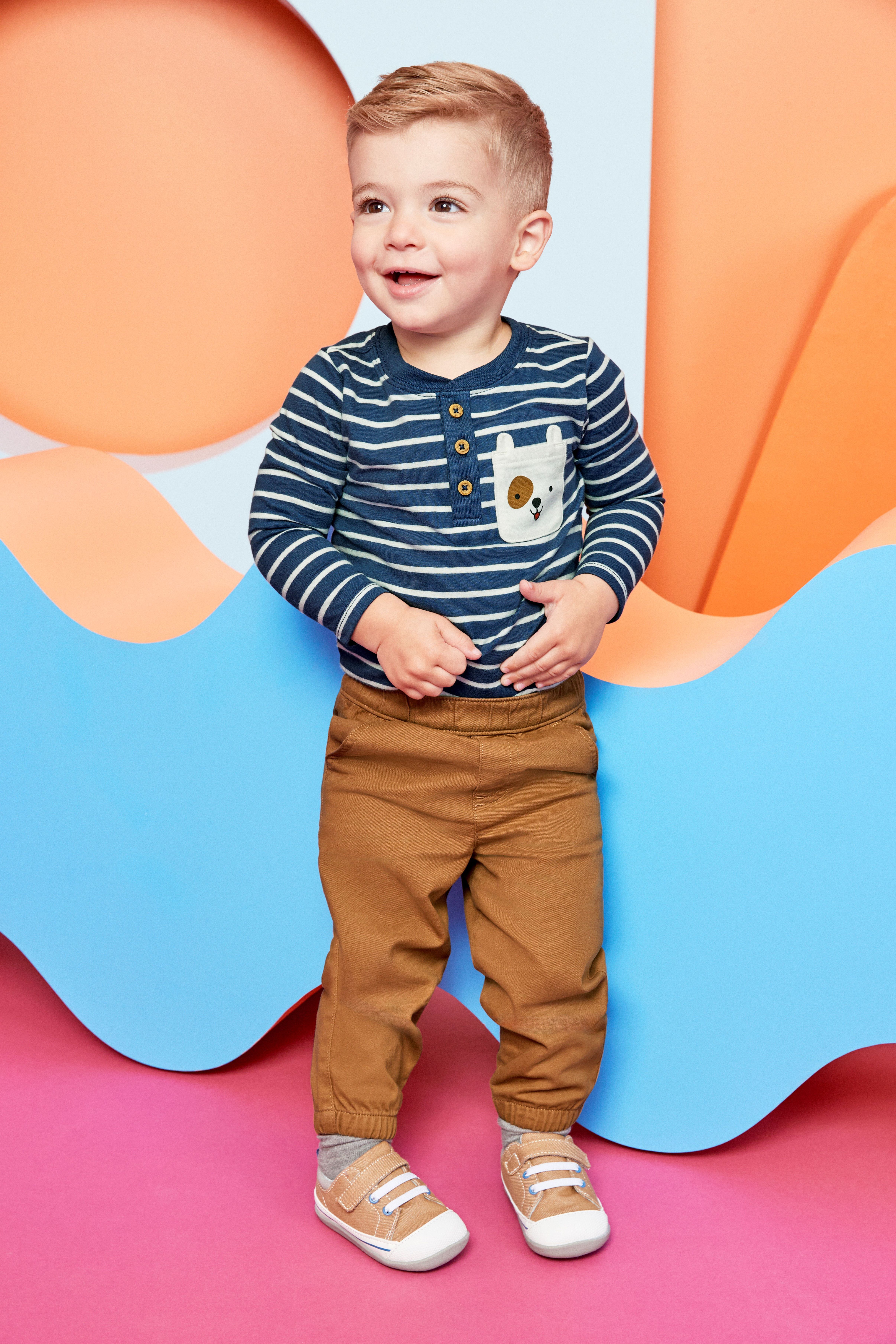 Garanimals Baby Boy Twill Jogger Pants, Sizes 0M-24M