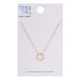 thumbnail image 5 of Time and Tru Adult Women's Gold Tone Baguette Crystal Metal Pendant Necklace, 5 of 5